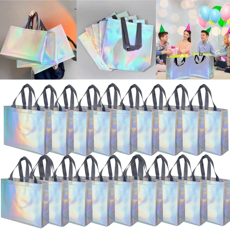 Women'S Shoes Back To School - 10/20PCS Sacola Holográfica de TNT Brilhante