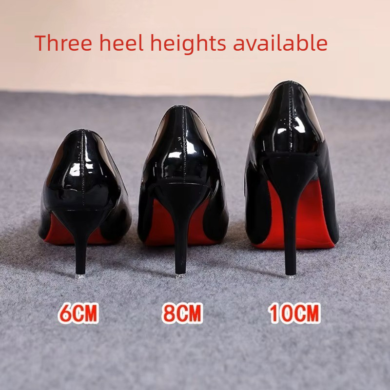 Patent Leather Pump - Sapatos de Salto Alto Sexy de