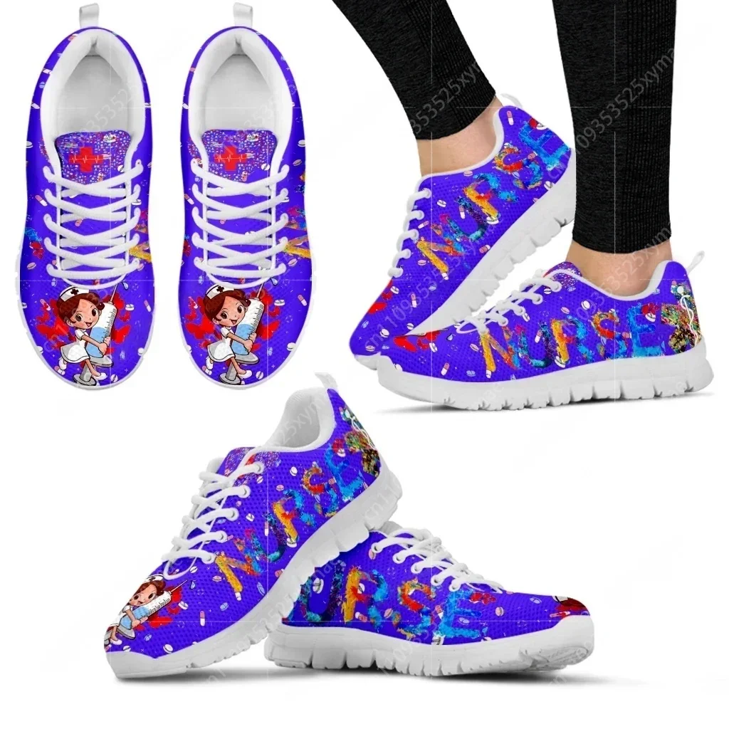 Women'S Shoes Nursing - Tênis personalizados com estampa de enfermeira