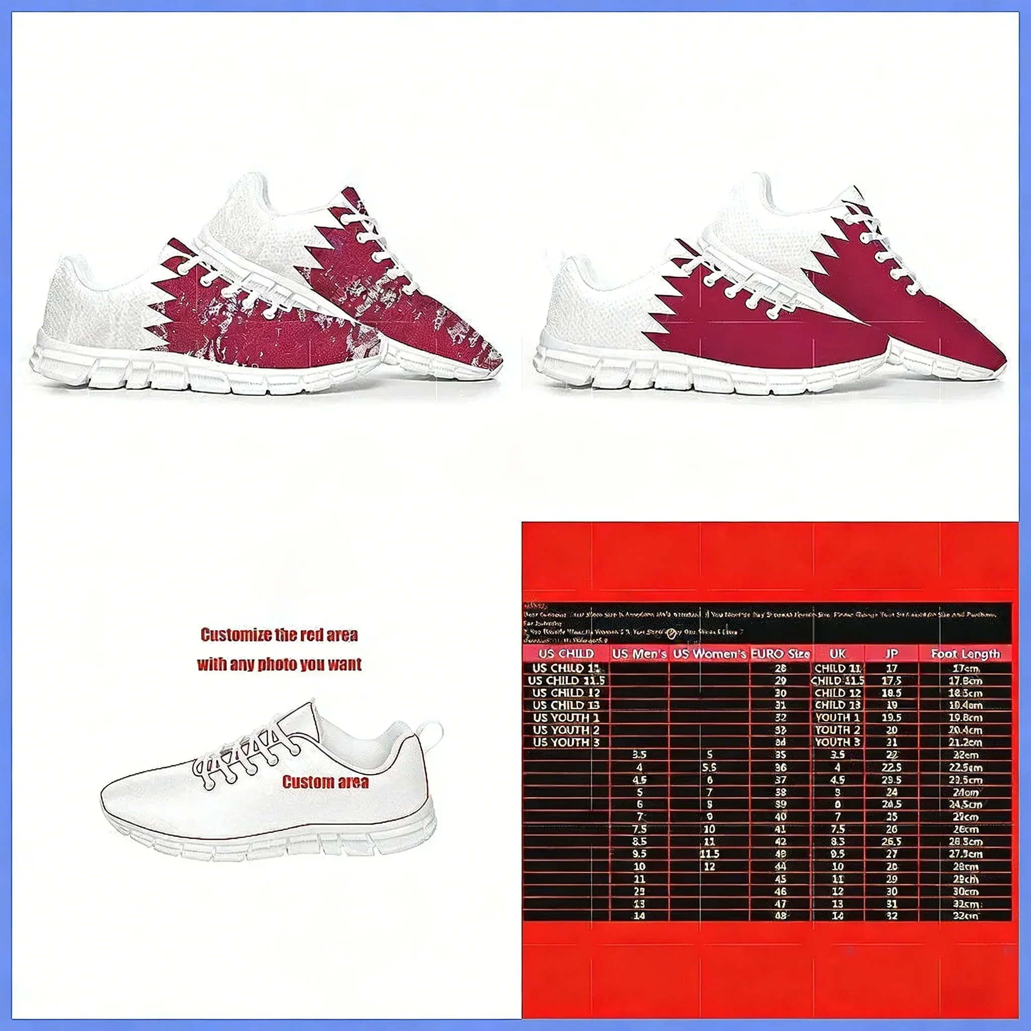 Women Shoes Qatar - Tênis com Estampa da Bandeira do