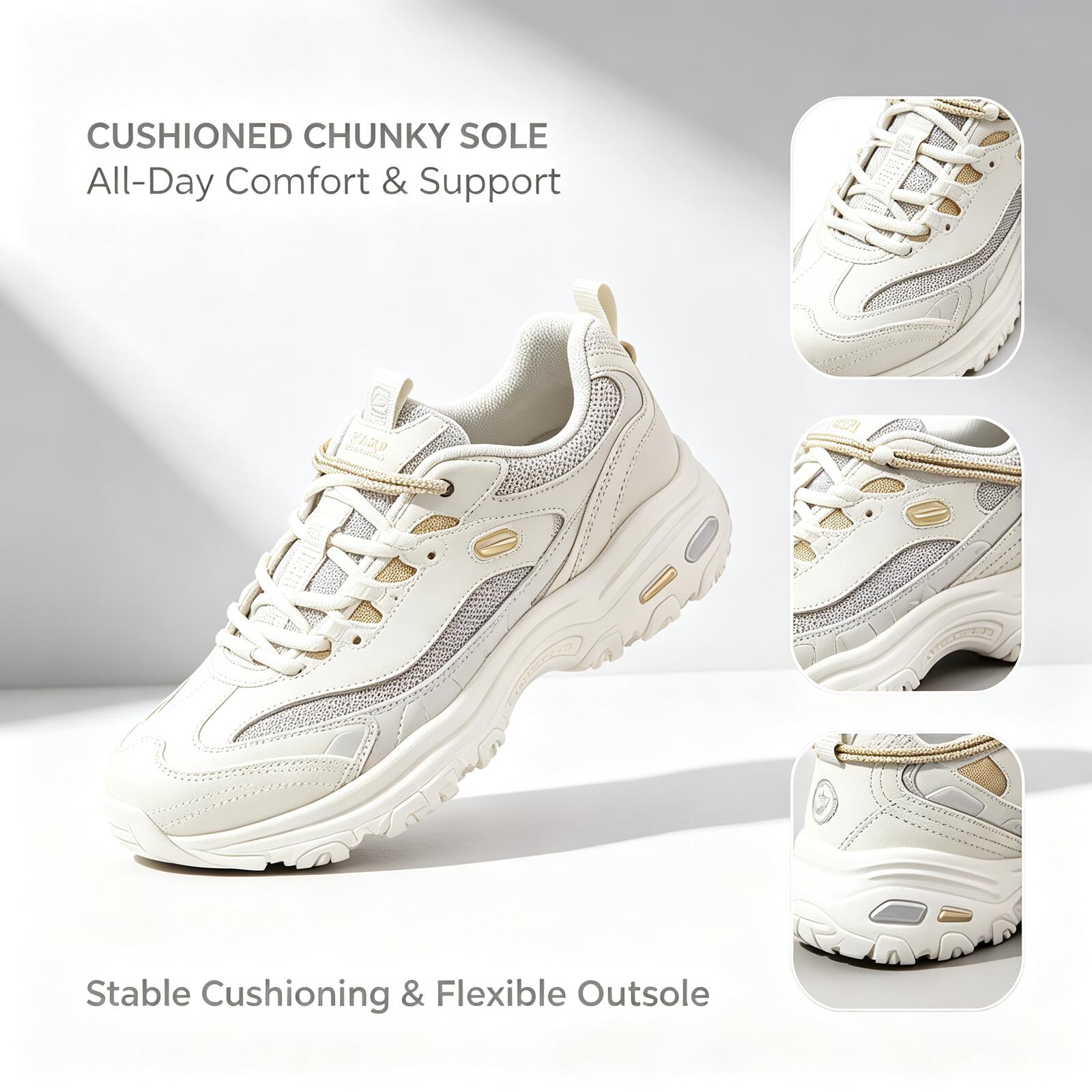 Women Shoes Skechers - Novos Tênis Skechers D'Lites 1.0 Panda