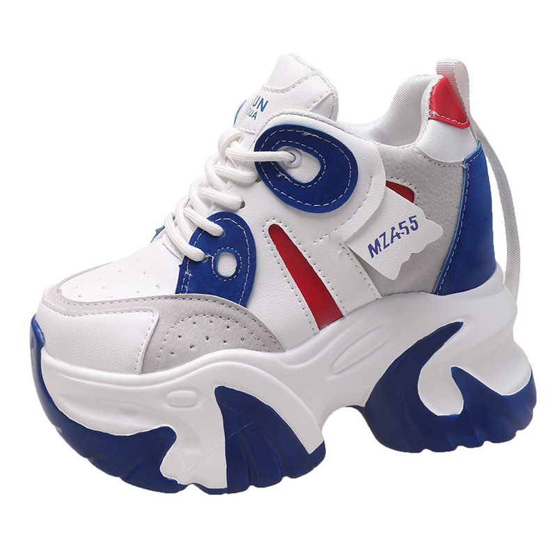 Wedge Heeled Sneaker - Mulheres tênis de caminhada novo outono