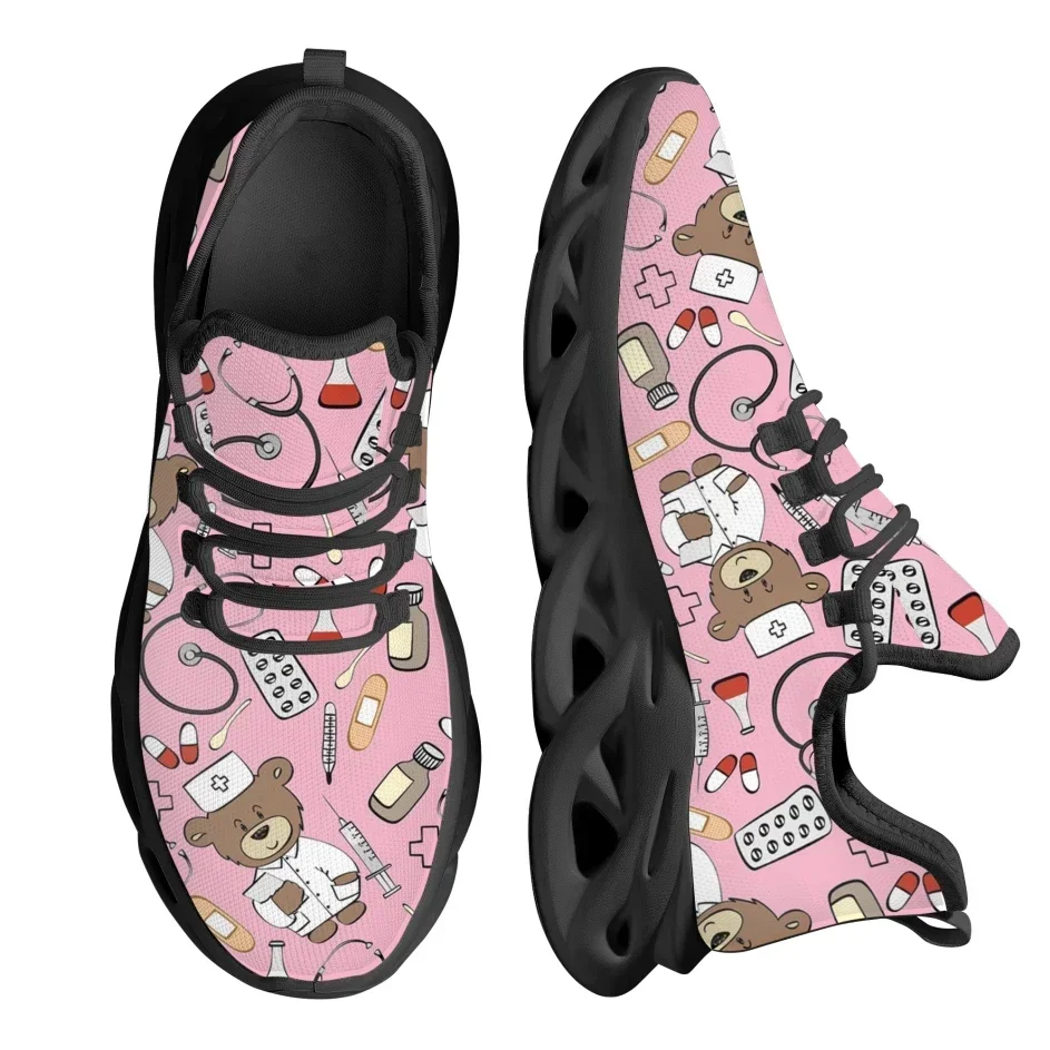 Women'S Shoes Nursing - Sapatos femininos rosa de desenho animado,