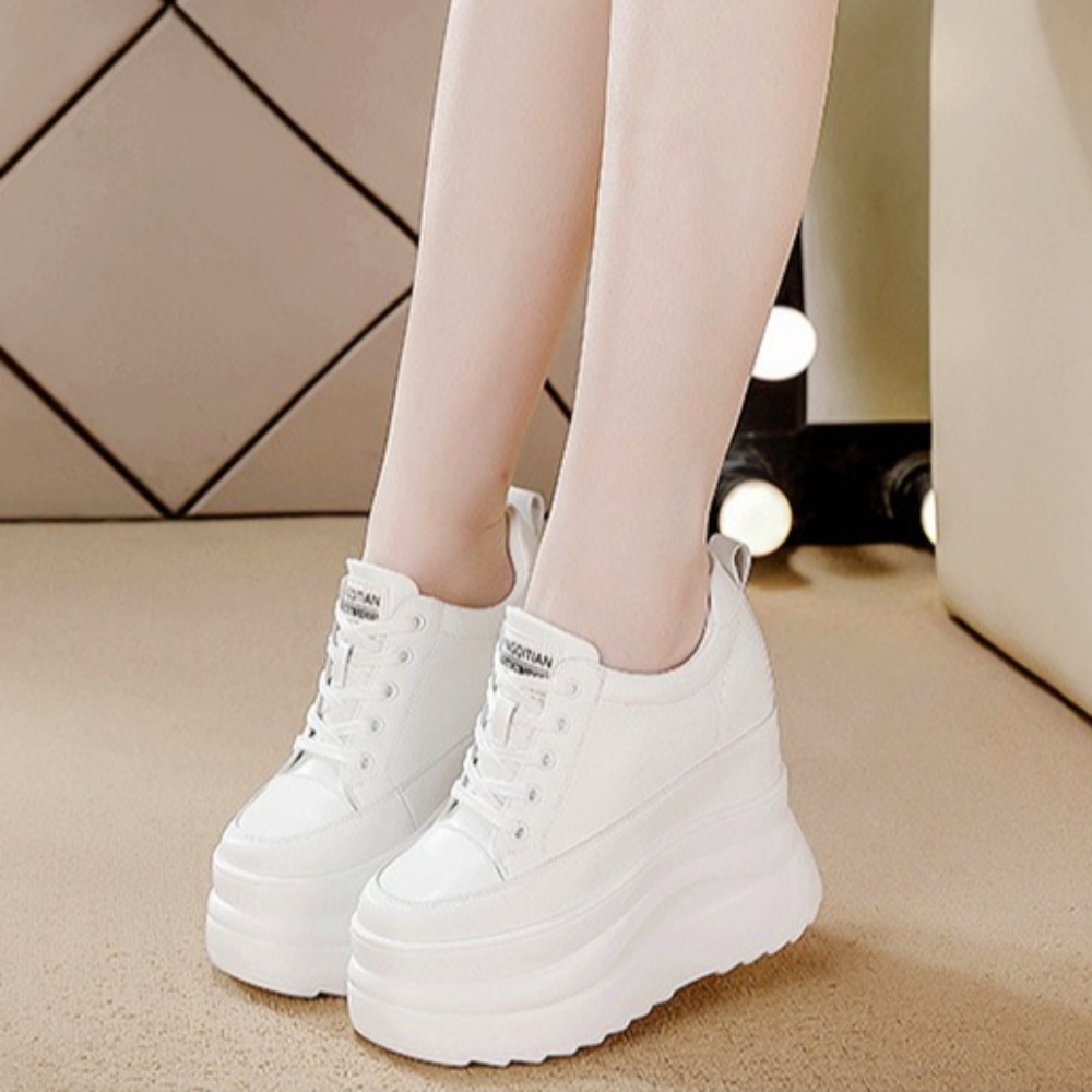 Wedge Heeled Sneaker - Tênis casuais femininos primavera e outono