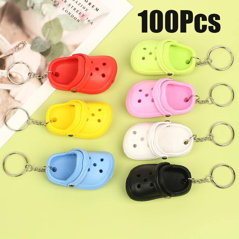100 Peças Mini Chaveiro Estilo - Croc Style Clog avaliação e preço