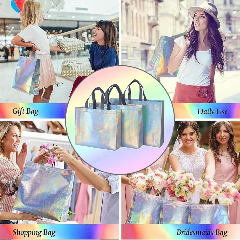 10/20PCS Sacola Holográfica de - Women'S Shoes Back To School avaliação e preço
