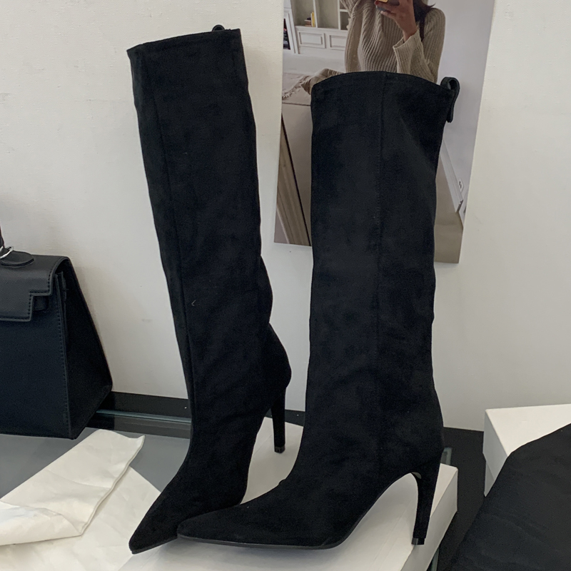 Rua punk inverno vintage apont - Knee High Boots Women avaliação e preço
