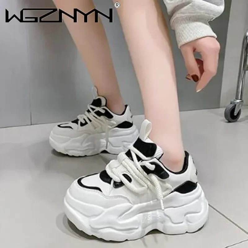 Novo 2025 mulheres plataforma  - Wedge Heeled Sneaker avaliação e preço