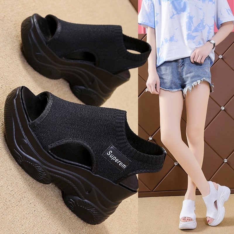 Sandálias femininas 2025 verão - Wedge Heeled Sneaker avaliação e preço