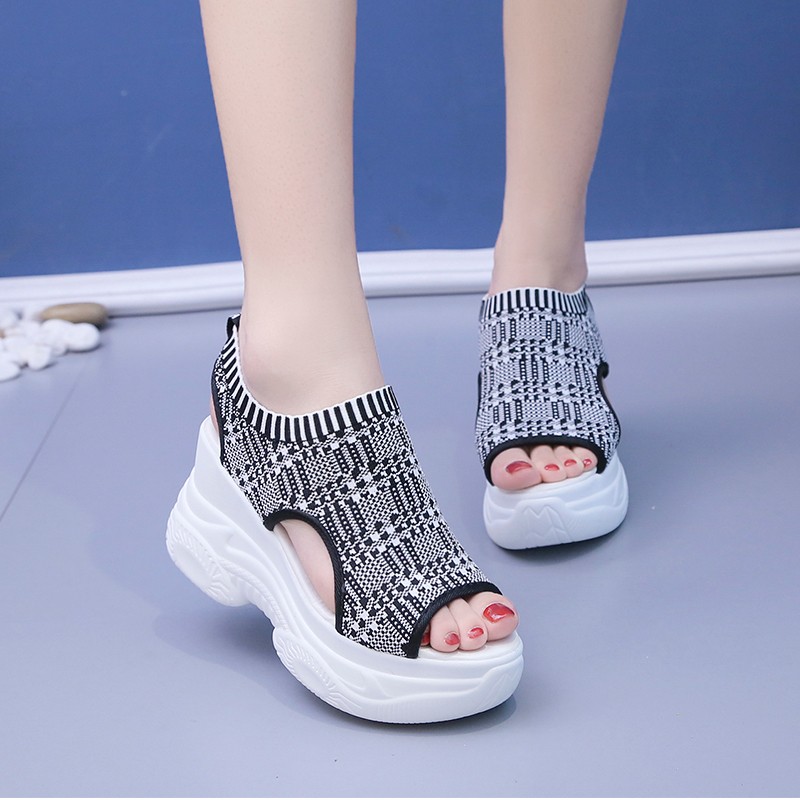 Sandálias femininas 2025 verão - Wedge Heeled Sneaker avaliação e preço
