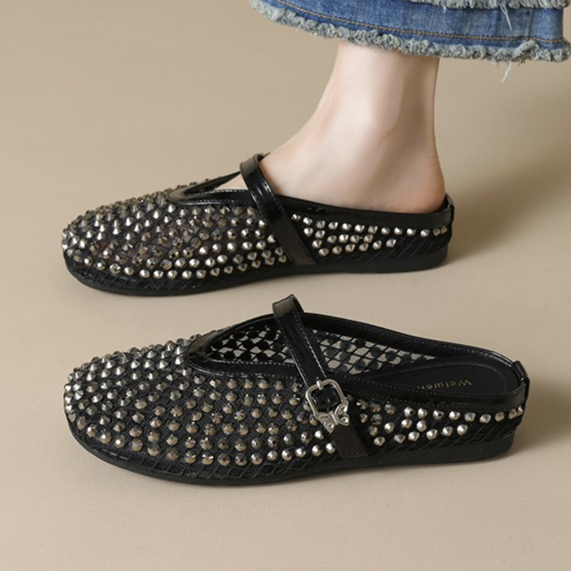 Malha strass marca chinelos fe - Mule Slip On avaliação e preço