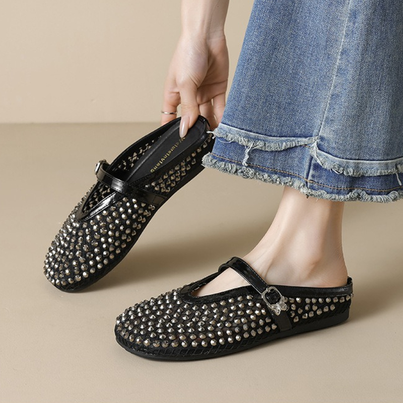 Malha strass marca chinelos fe - Mule Slip On avaliação e preço