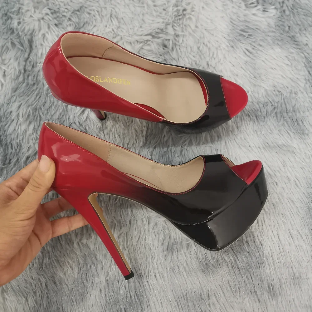 Mulheres stilettos sexy bombas - Patent Leather Pump avaliação e preço