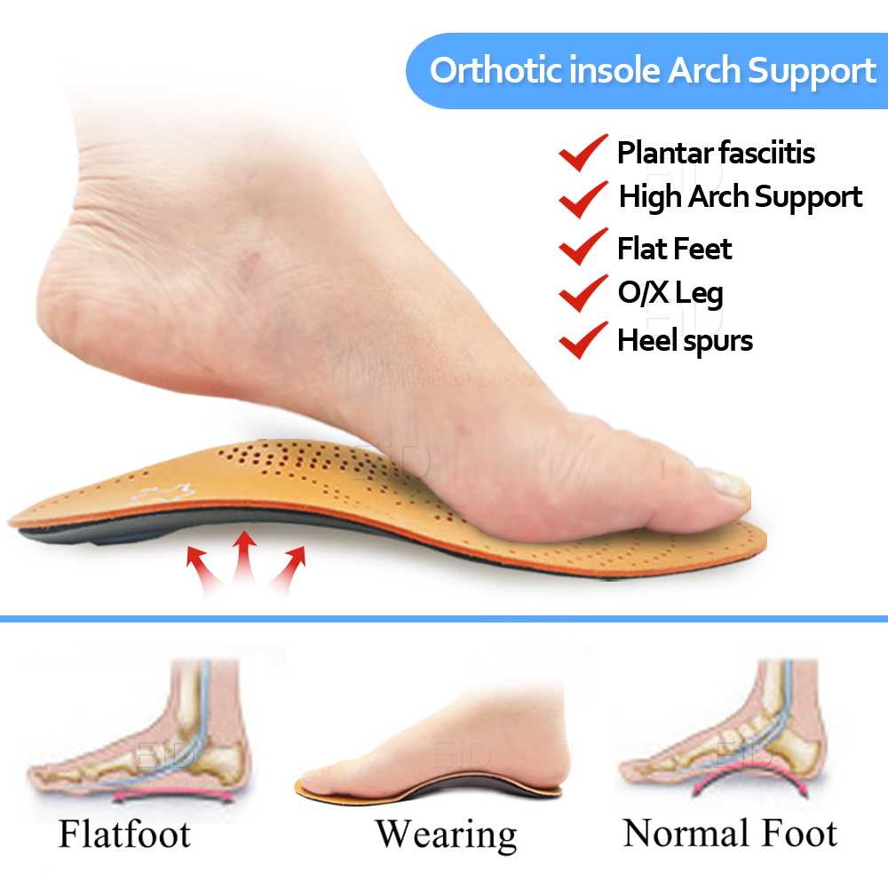 Palmilha Ortopédica de Couro E - Women'S Shoes High Arch Support avaliação e preço