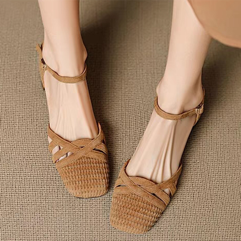 Retro tecer sandálias de salto - Ankle Strap Heels avaliação e preço