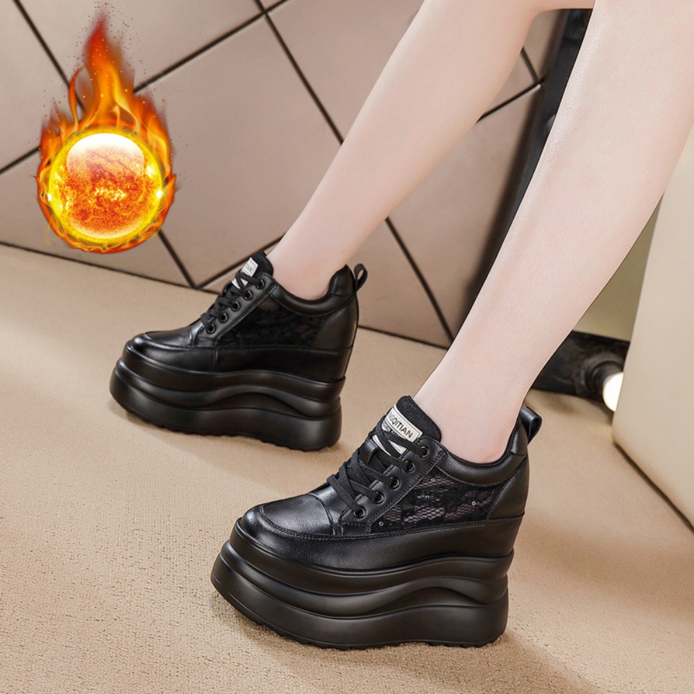 Tênis casuais femininos primav - Wedge Heeled Sneaker avaliação e preço